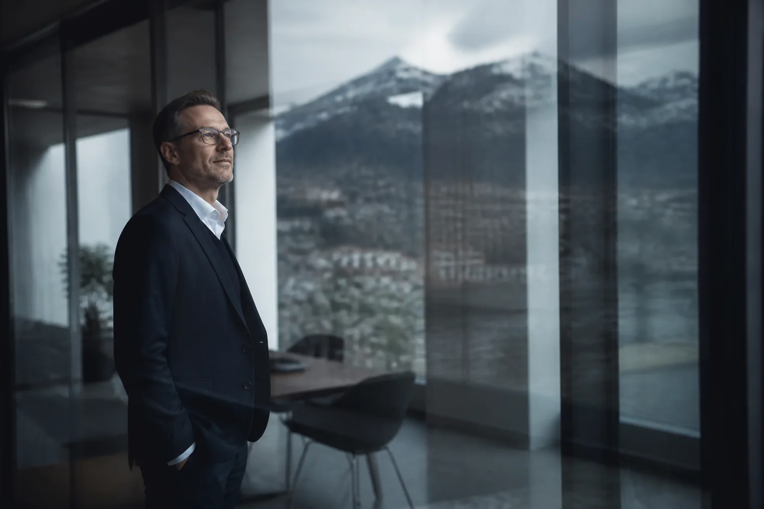 Ruhige Glasarchitektur als Sinnbild für Transparenz